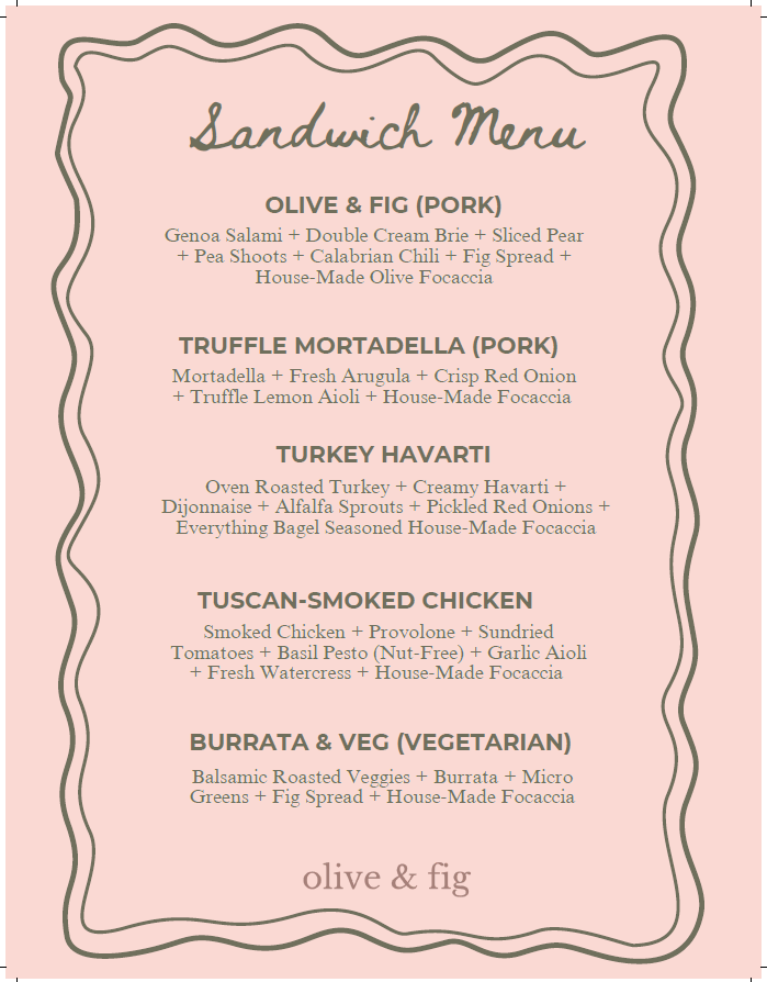 Assorted Focaccia Sandwich Platter