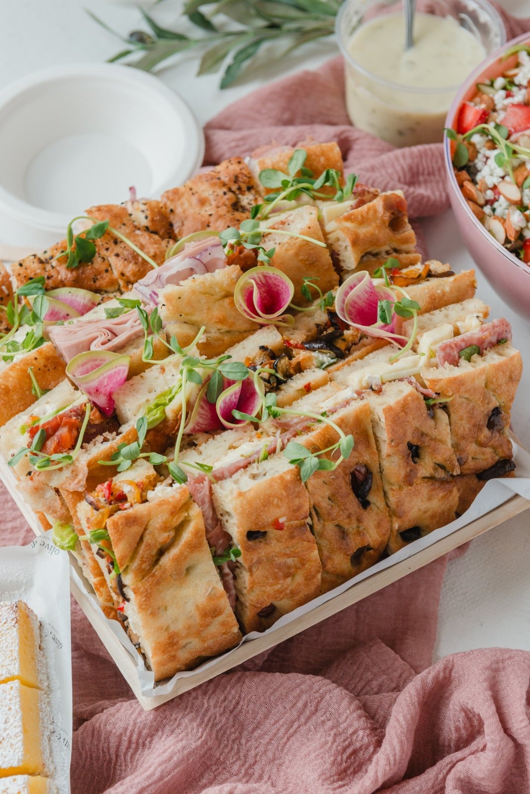 Rectangular Sandwich Assorted Sandwich Platter Delivery Toronto Perfect Office Catering ...