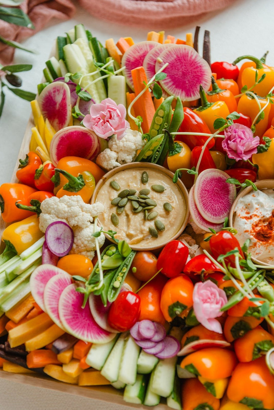 Crudités or Vegetable Platter (Medium: Serves 10 - 12) - Olive & Fig