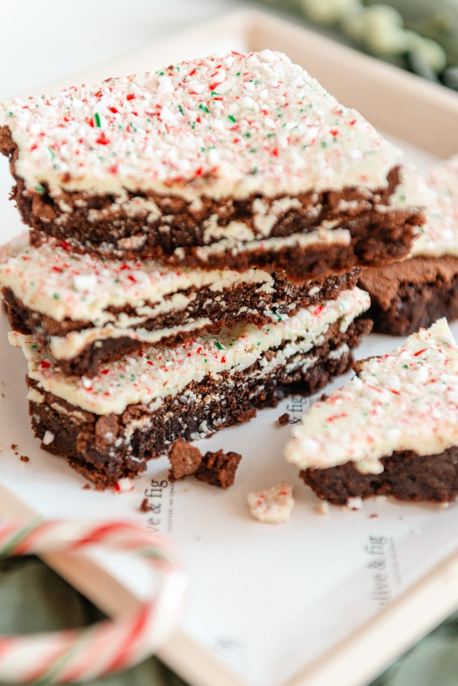 Festive Peppermint Brownie - Olive & Fig