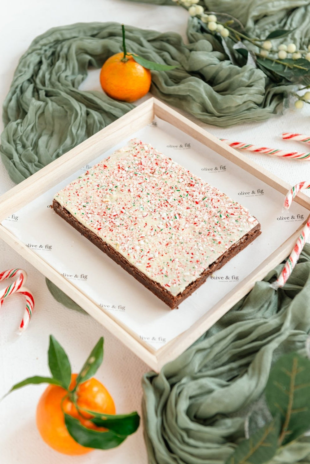 Festive Peppermint Brownie - Olive & Fig