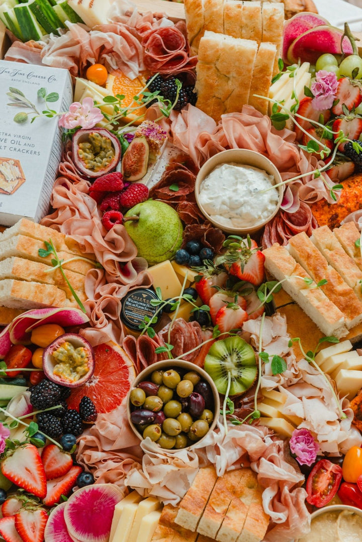 Party Time Charcuterie Board (Serves 40 - 60) - Olive & Fig