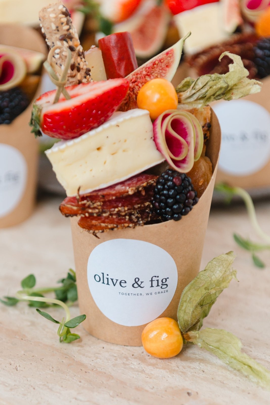 Charcuterie Cups - Olive & Fig