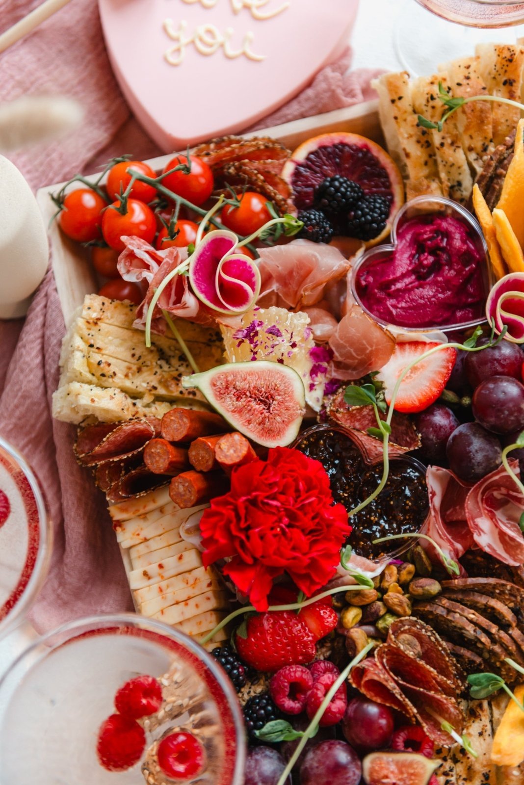 Valentine's Day Charcuterie Board - Olive & Fig